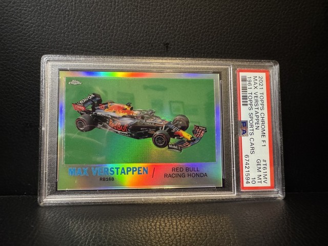 Max Verstappen 2021 Topps Chrome F1 1961 Topps Sports Cars #T61MV PSA 10
