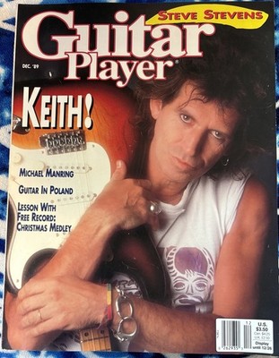 Guitar Player Magazine December 1989 Keith Richards Rolling Stones Steve Stevens