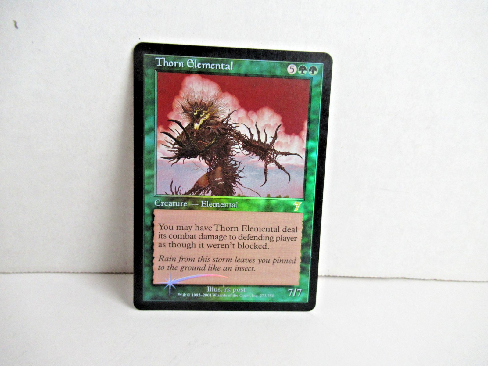 2001 MTG Magic the Gathering Thorn Elemental 7th Edition Foil LP