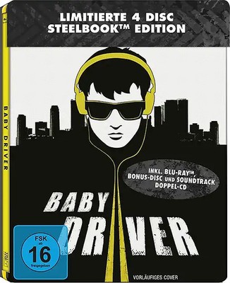 Baby Driver [Limitierte 4 Disc Steelbook Edition, inkl. Soundtrack]