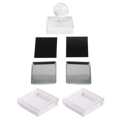 2 Pcs Magnetische Lidschattenbox Leere Lidschattenpalette Lidschattenlager