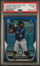 Gabriel Gonzalez - 2023 Bowman Chrome 1st Mojo Blue Ref #BCP-133 /150 PSA 9