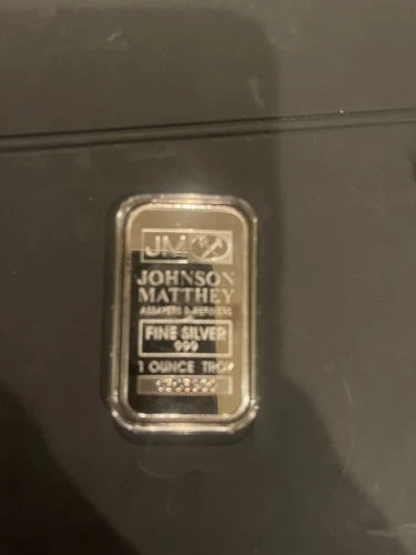 Johnson Matthey Silver Bar .999 Pure Bullion, 1 Troy oz