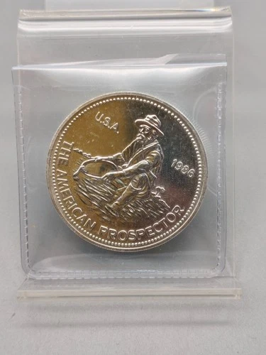 1986 Engelhard Prospector 1 oz Silver Round