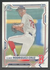 2021 Bowman Chrome Draft #BDC-37 Elmer Rodriguez-Cruz 1st Rookie Yankees 1