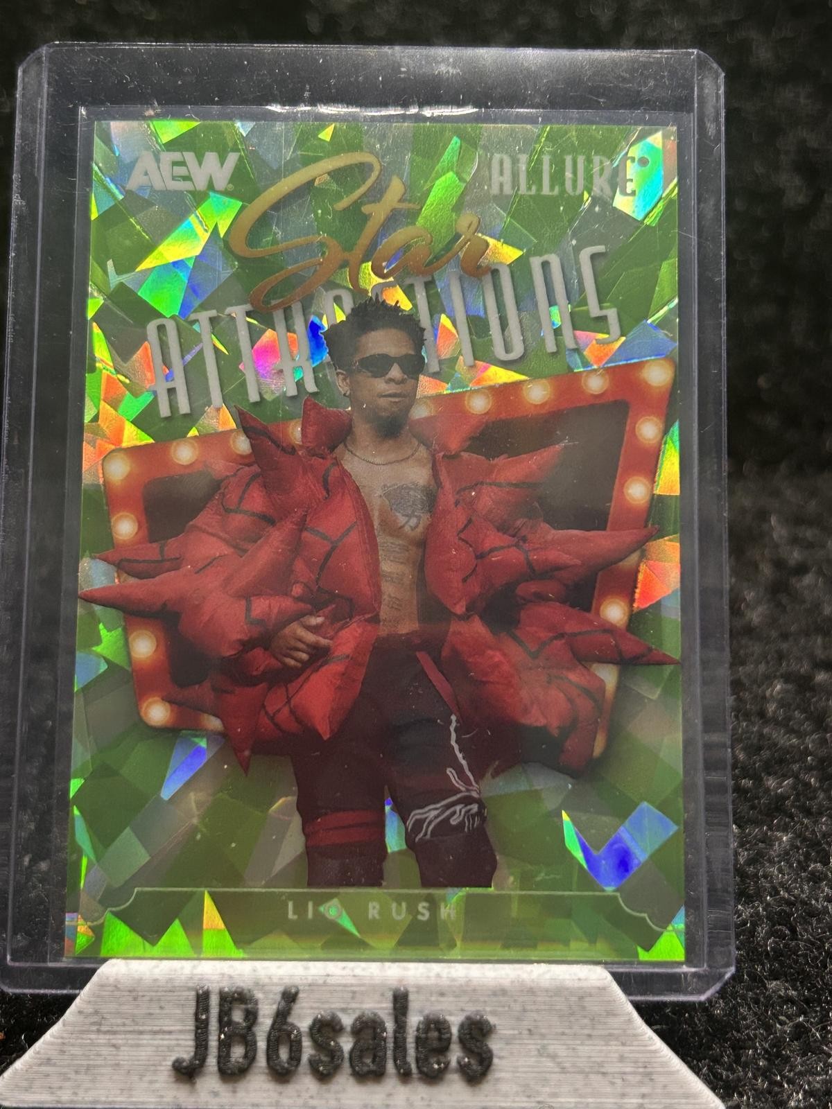 2026 Upper Deck Allure AEW #SA-26 Lio Rush Star Attractions Green #/99