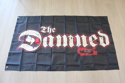 The Damned Black Banner Flag 3x5 feet Punk Rock Music Band USA Shipper