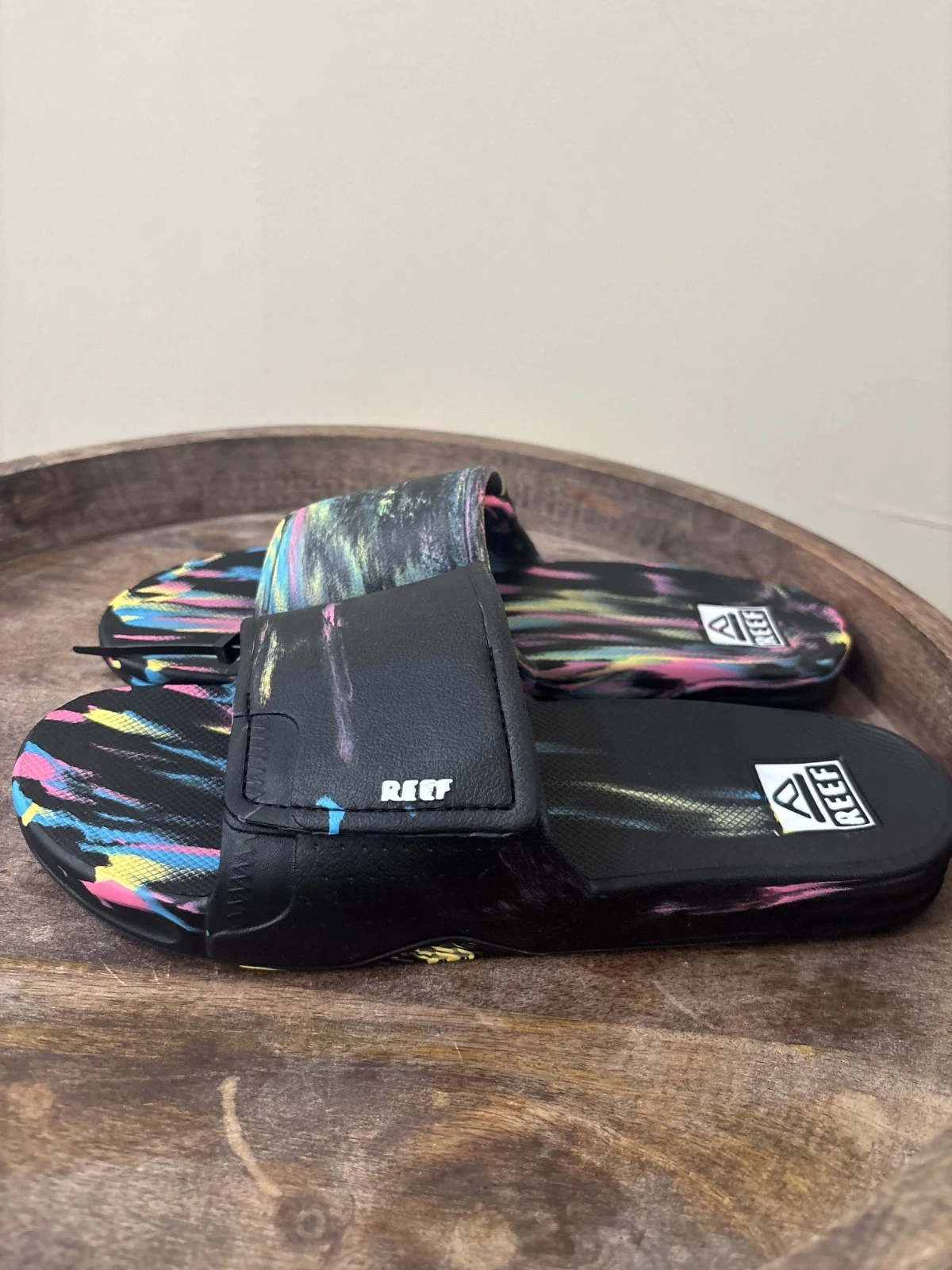 REEF Men's Fanning Slide H2O Candy Marble Size 9 New