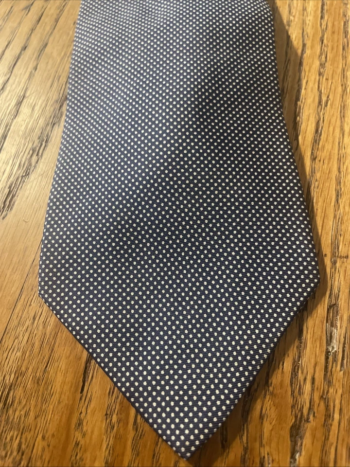 EUC Carlo Colombo For Tie Rack Silk Fine Dot Pattern Necktie Made In Italy - Image 2 of 4