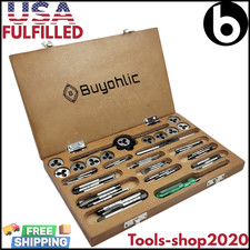 British Association Tap and Dies Set 0 to 10BA Supplied in Wooden Box-USA STOCK