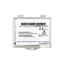 Coltene Whaledent P465 Parapost Titanium Temporary Endodontic Posts 1.5mm 20/Pk