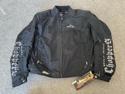 Power Trip Orange County Motorradjacke Nylonmantel mit Rüstung Gr. Large Neu