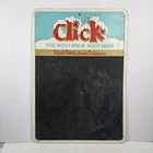 Vintage 1960's Click Root Beer Soda Sign Chalkboard Menu Painted Metal 27" x 19"