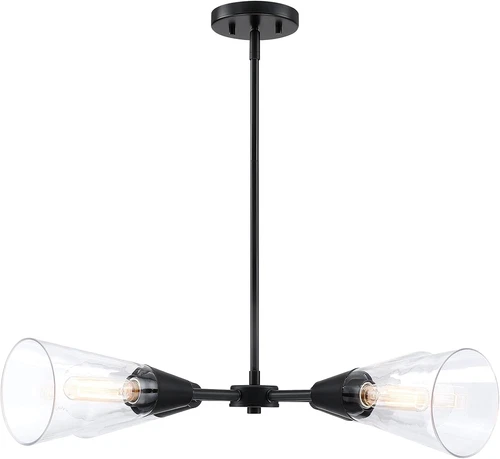 Norro 4-Light Matte Black Chandelier for Kitchen, Dining & Living Room - Picture 6 of 8