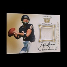 Sportkings Vol 3 Jim Mcmahon Jersey Auto 1/1 Autograph Bears