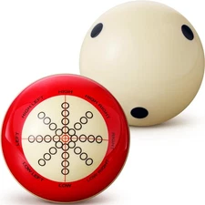 2 Pcs Billiards Cue Ball with Dots Practice Training Artifact Regulation Size...