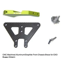 AXIAL EXO TERRA BUGGY Front Chassis Brace Aluminum Carbon Fiber GREEN