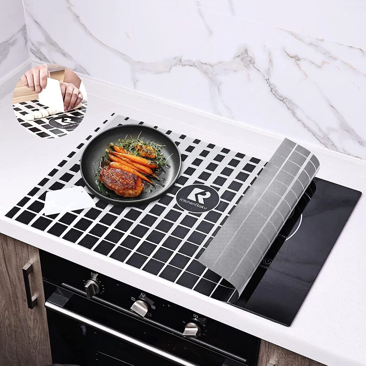 Large Induction Cooktop Protector Mat, (Magnetic) Electric Stove