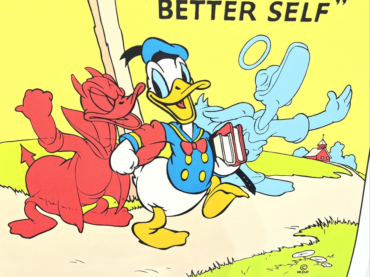 Vintage Disney Serigraph Poster WALT DISNEY'S Donald Duck