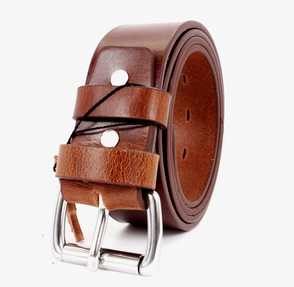 Cinturón de cuero de búfalo genuino para hombre ancho 1-1/2 FUUL GRAIN EE. UU. Hecho a mano por Amish Foto 2 de 4