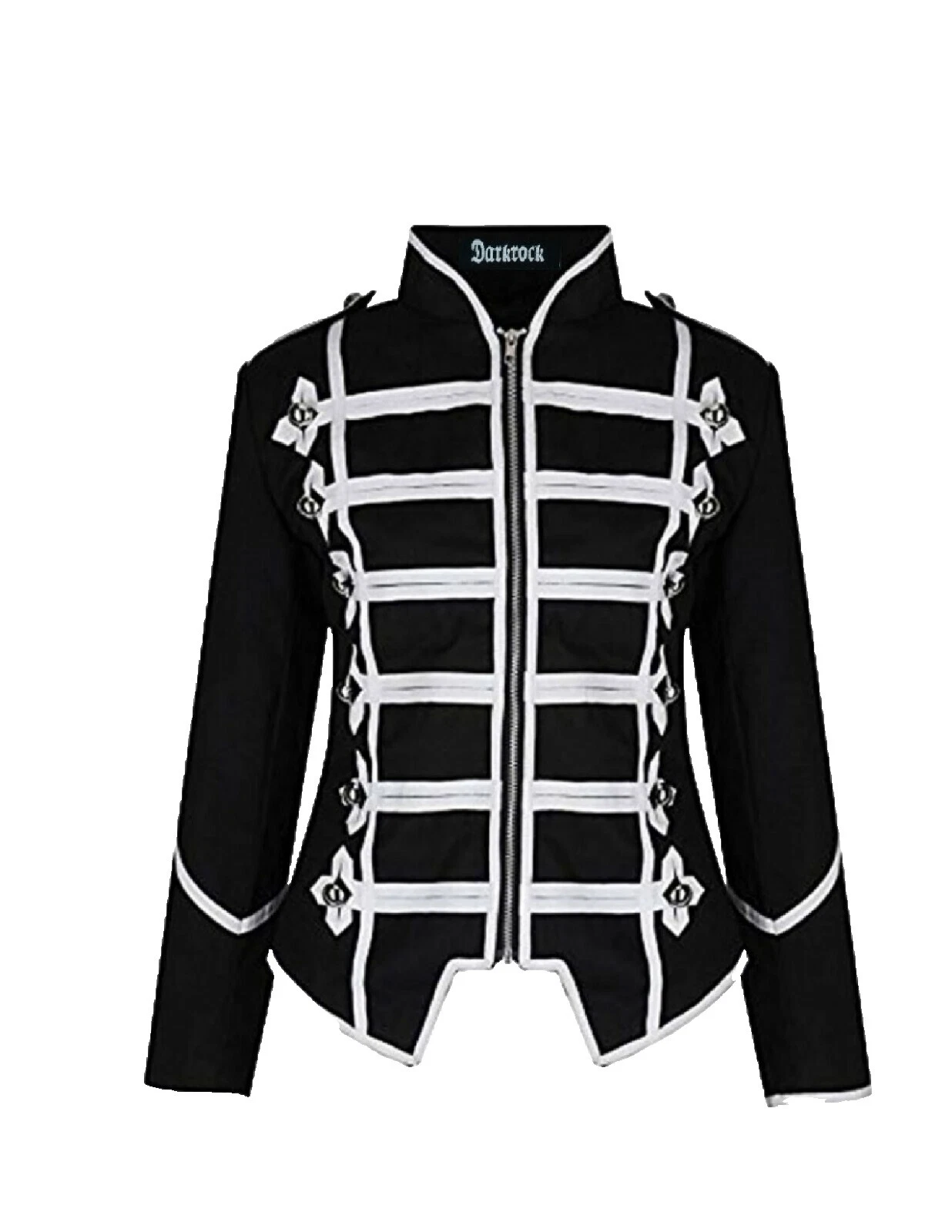 Chaqueta Militar Negro Punk abrigos, chaquetas y chalecos para Mujeres