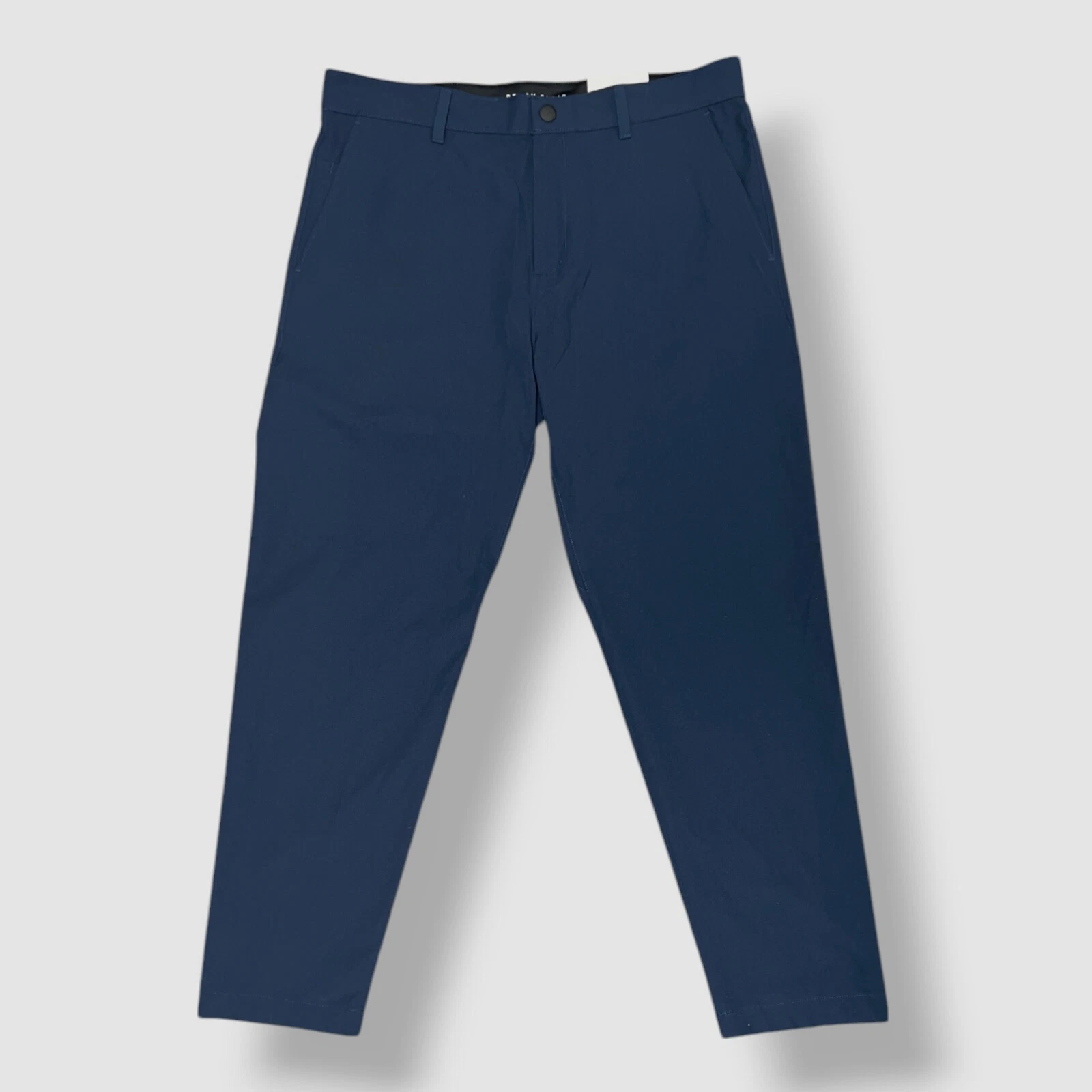 Perry Ellis Portfolio Men's Blue Slim-Fit Tech Stretch Jogger Pants Size 32W 32L