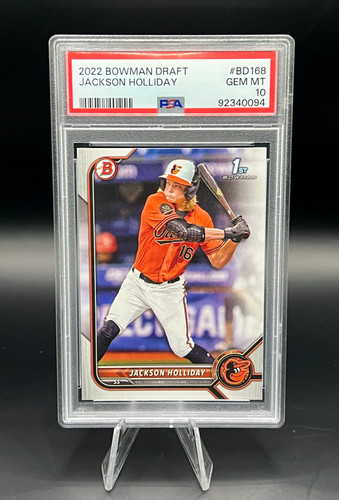 JACKSON HOLLIDAY 1st 2022 BOWMAN DRAFT PAPER ORIOLES ROOKIE RC PSA 10 GEM MINT