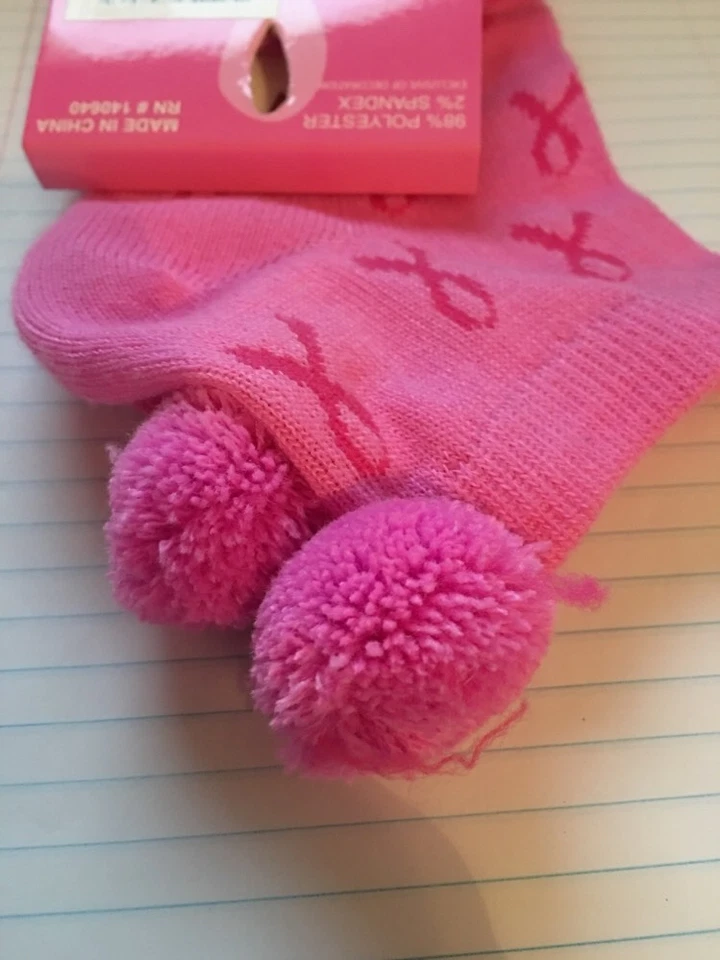 Pink Support The Cure Ankle Socks Size 9-11 - Image 2 of 4