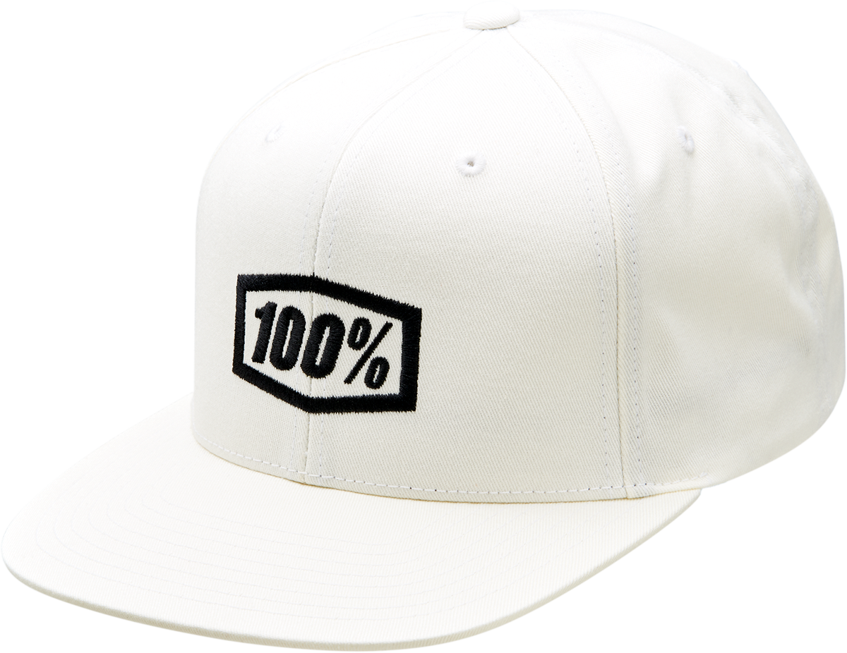 100% Icon Snapback Hat White 20044-00007 | eBay