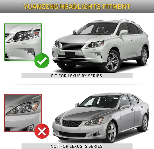 VLAND LED Projector Headlights For Lexus RX350 RX450h FSport 2012 2013 2014 Set - Picture 15 of 17
