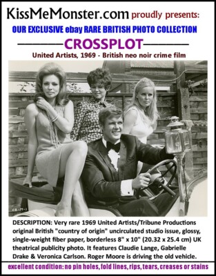 1969 Crossplot UK 8x10 Publicity Roger Moore 007 Sexy Women and ...