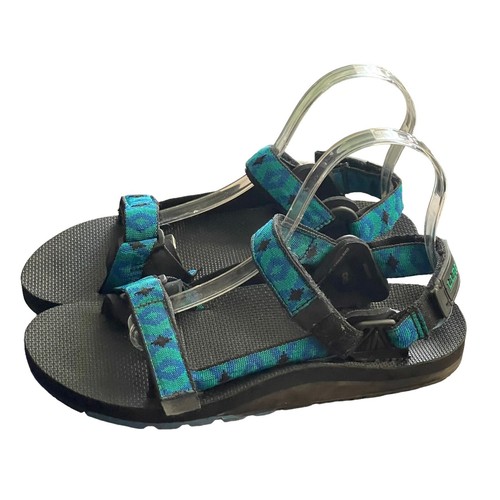 LL Bean Sandals Womens 8 Blue Green Air Cushion Casual Hiking Water Ankle Strap - Picture 2 of 11