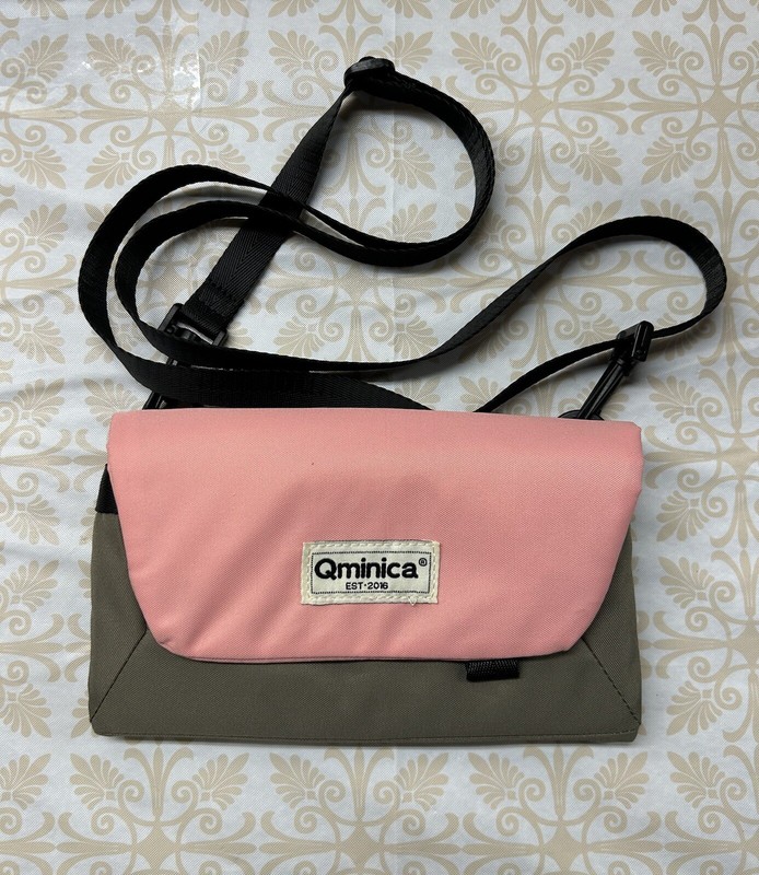 Qminia Two Tone Color Travel Shoulder Bag/Purse/Clutch/Passport Holder