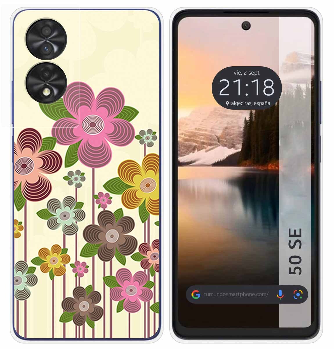 Cover Silicone per TCL 50 SE Disegno Primavera IN Fiore Disegni