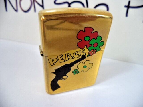 zippo lighter PEACE COLOR COLLECTION SERIES BRASS NUOVO ANNO 1995 4 PIECES - Imagen 9 de 17