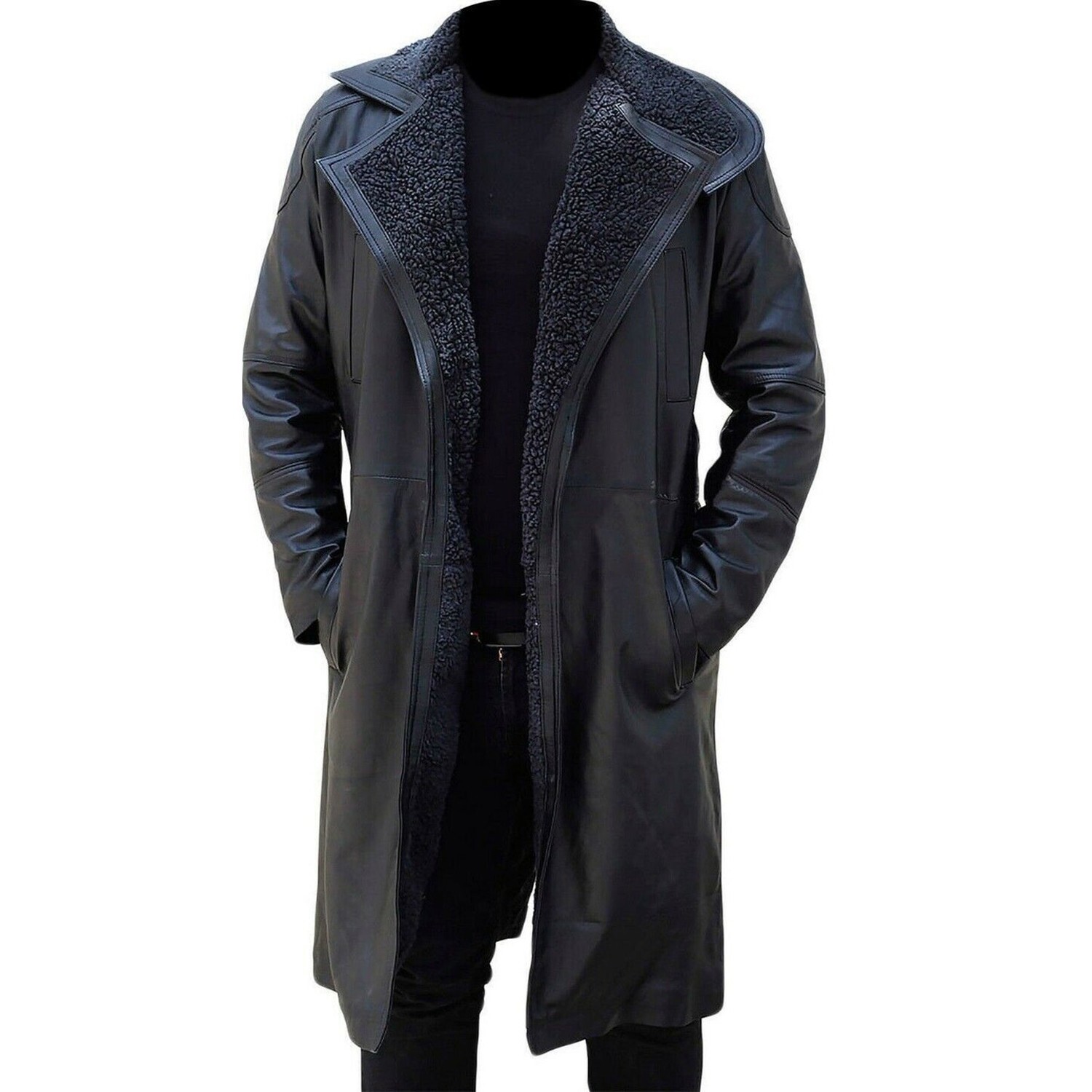 Ryan Gosling Blade Runner 2049 Officer K Real Lambskin Black Leather Jacket