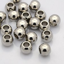 50 pcs Stainless Steel Rondelle Spacer Beads Crafts Steel Color 5x3mm Hole 3mm