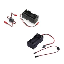 Receiver Battery Pack Case Box Holder 4 x AA RC Nitro Car fit Rc JR JST + Switch
