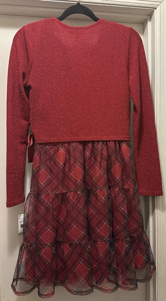 Nuevo Vestido de Vacaciones 2 Piezas Rojo Brillante Elegante Niñas Talla 16 Foto 2 de 2