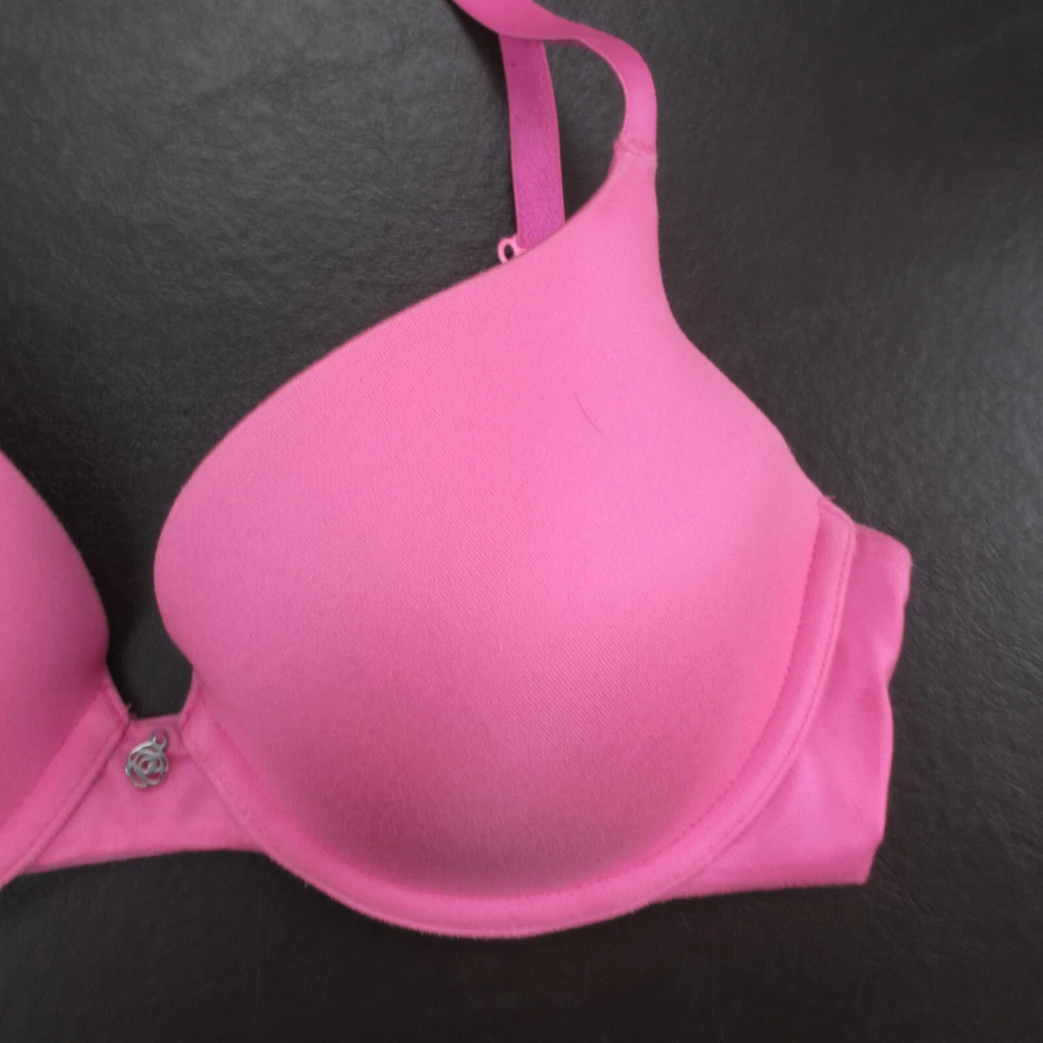 Sujetador Betsey Johnson 32C Rosa Acolchado Con Aros Cierre Ajustable Espalda Foto 4 de 4