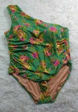 J. Crew Women's size 24 One Piece Swimsuit one shoulder strap floral