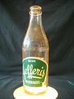 VINTAGE DRINK JEFFERIS BEVERAGES ACL CLEAR GLASS SODA BOTTLE COCA COLA BOTTLING