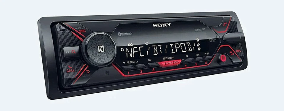 Sony DSX-A410BT Single Din Bluetooth Front USB AUX Car Stereo Digital Media RCVR - Image 2 of 4