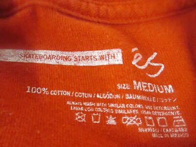 T-shirt Graphique Vintage ES Logo Rouge - Taille M, Neuf Avec étiquettes, Style Skate