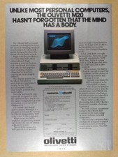 Pubblicità Olivetti M20 Computer 1983 stampa d'epoca