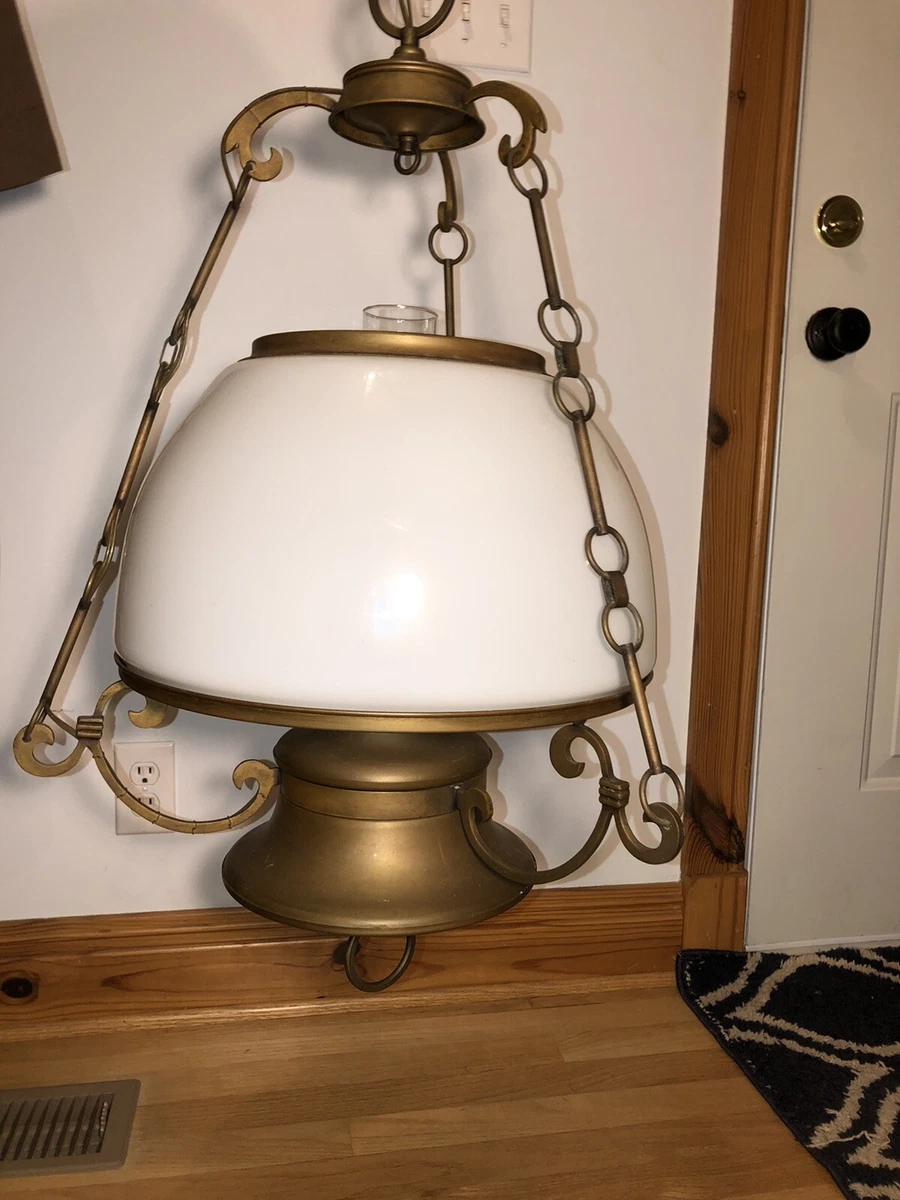 Oil lamp chandelier on sale antique
