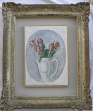 Cristoforo DE AMICIS (Alessandria 1902-Milano 1987) Rose in teiera Olio su tela