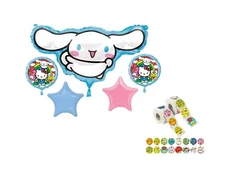 Hello Kitty Cinnamoroll 5 Piece Balloon Bouquet Birthday Decorations Supplies