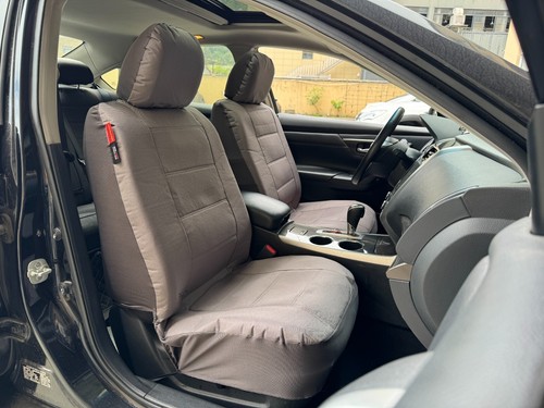 For Toyota Corolla 2017-2024 Car Seat Cover Full Set Gray Waterproof Canvas 9PCS - Picture 7 of 12