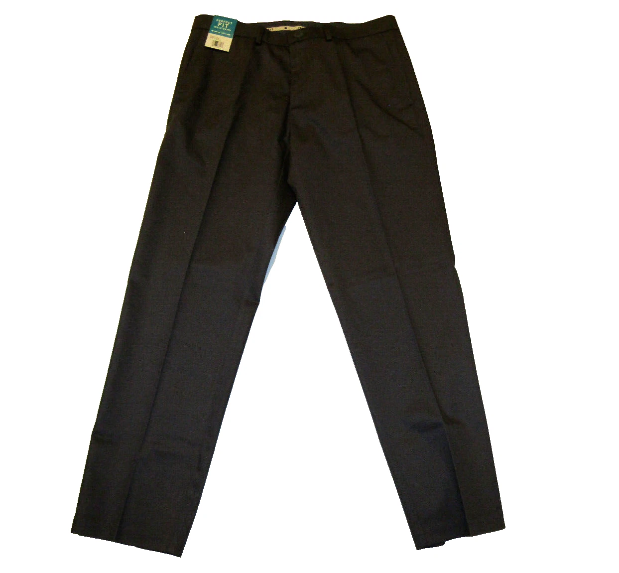 HAGGAR Dark Gray Premium No Iron Straight Fit Dress Pants 32 X 34 NWT Mens